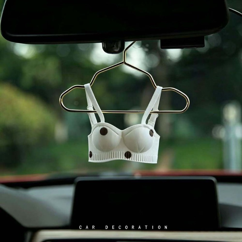 Interior Design Years - Mini Lingerie Auto-ornament, schattig bh-design achteruitkijkspiegelhanger,