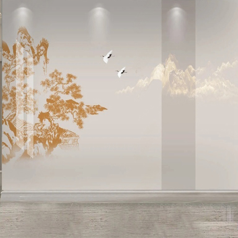 Interior Design Landscape - Elegant Chinees handgeschilderd grenen en kraan