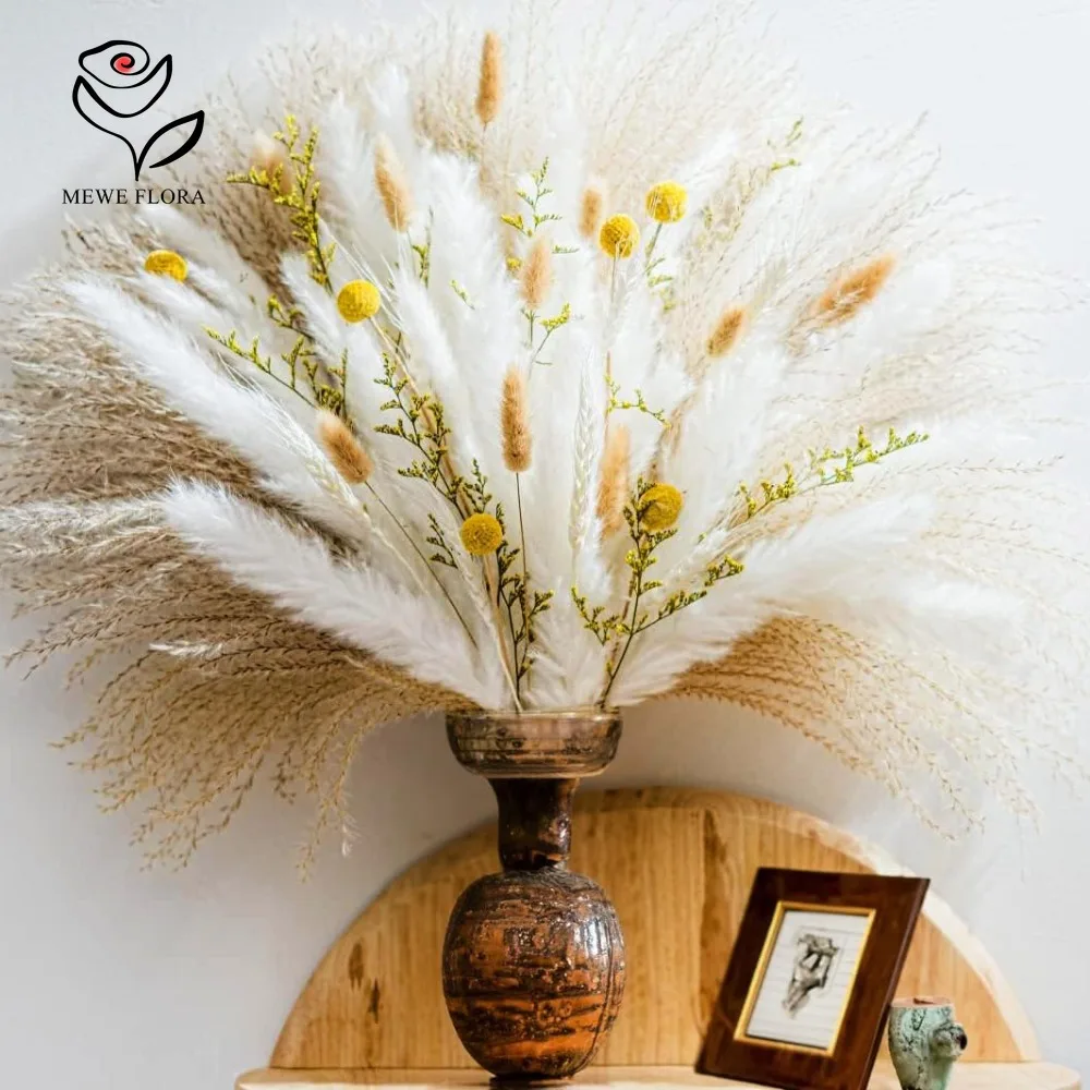 Dried Pampas Bundle - 90 Stuks Pampas Gras Riet Bundel