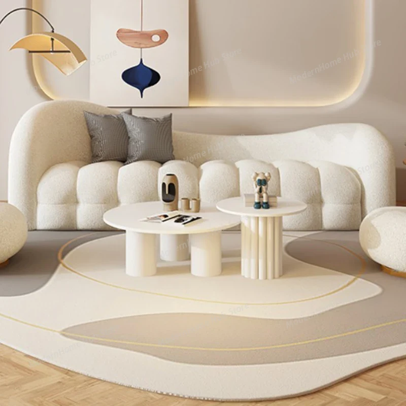 Interior Design White And Wood - Witte crèmekleurige woonkamerbanken Interieurmode Schattig Chinees