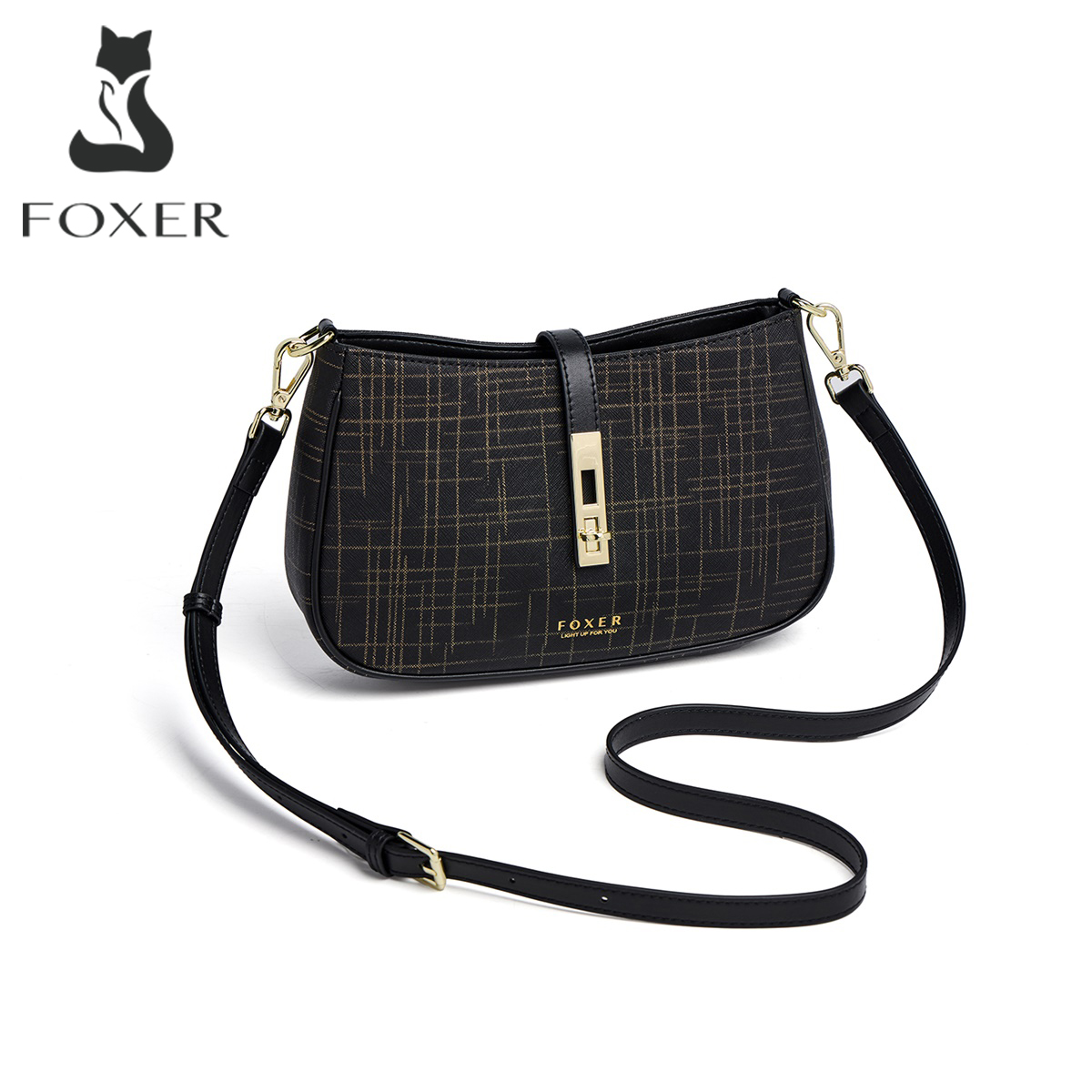 Interior Design Grid - FOXER Split lederen dames schoudertas Hobo