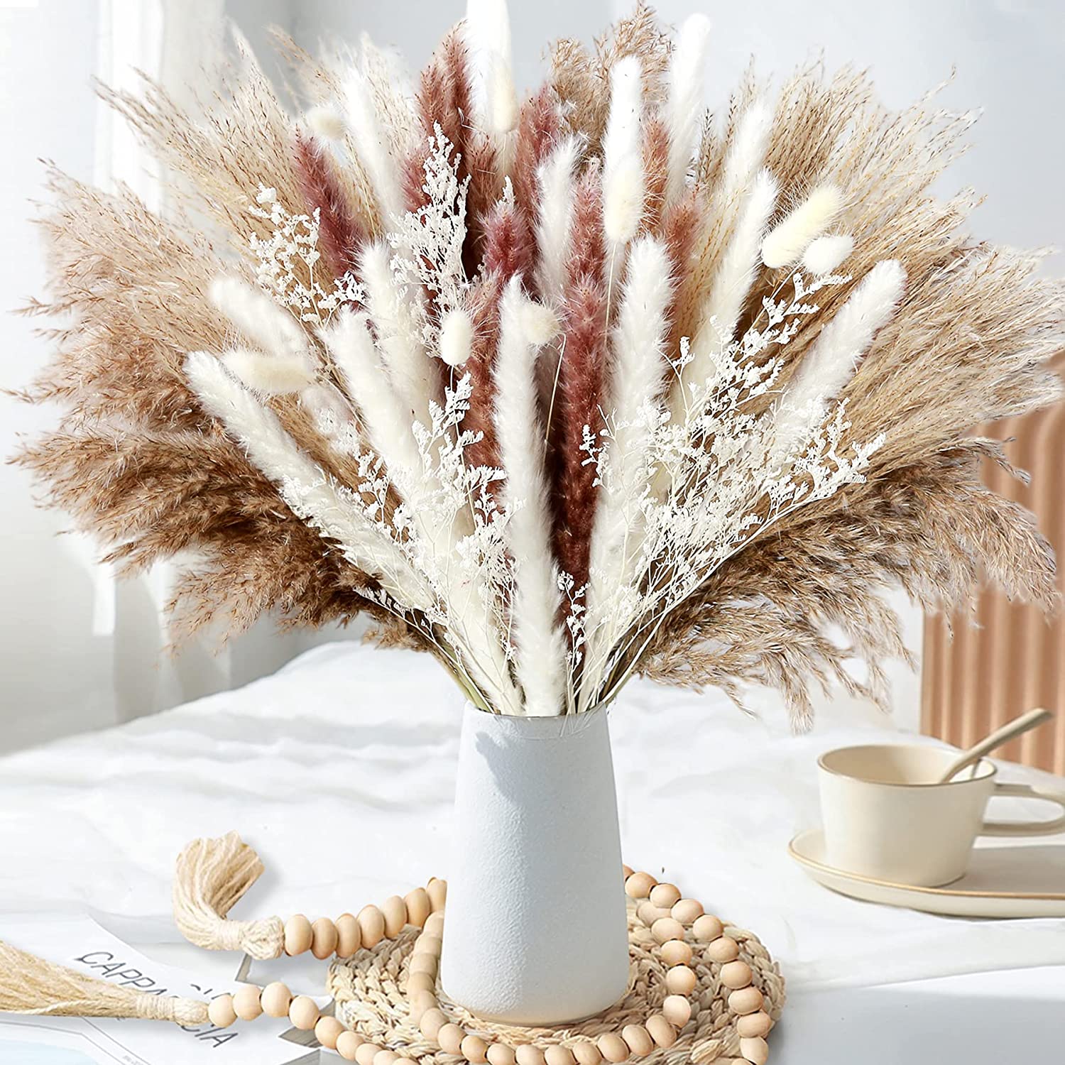 Dried Pampas Bundle - Huisdecoratie Gedroogde Planten Bloemen Natuurlijke Echte