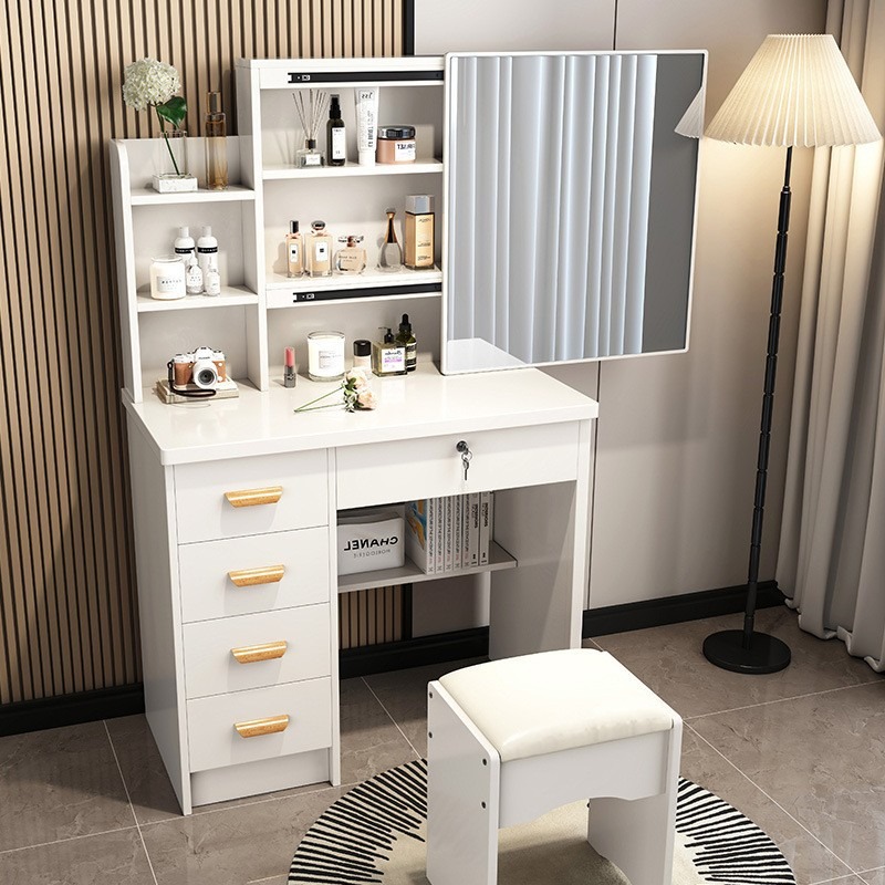 Interior Design White And Wood - Modern esthetisch design van een kaptafel