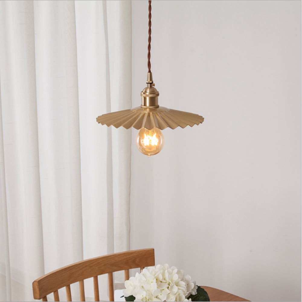 Interior Design Kitchen And Living Room - Japanse design hanglamp goud woonkamer LED