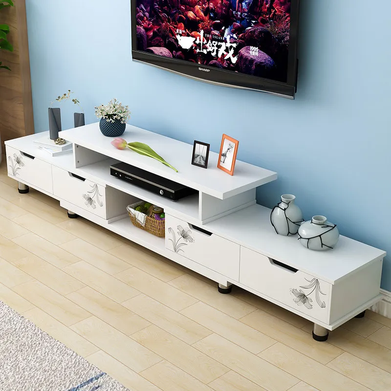 Interior Design White And Wood - Wit modern tv-meubel voor binnen, luxe