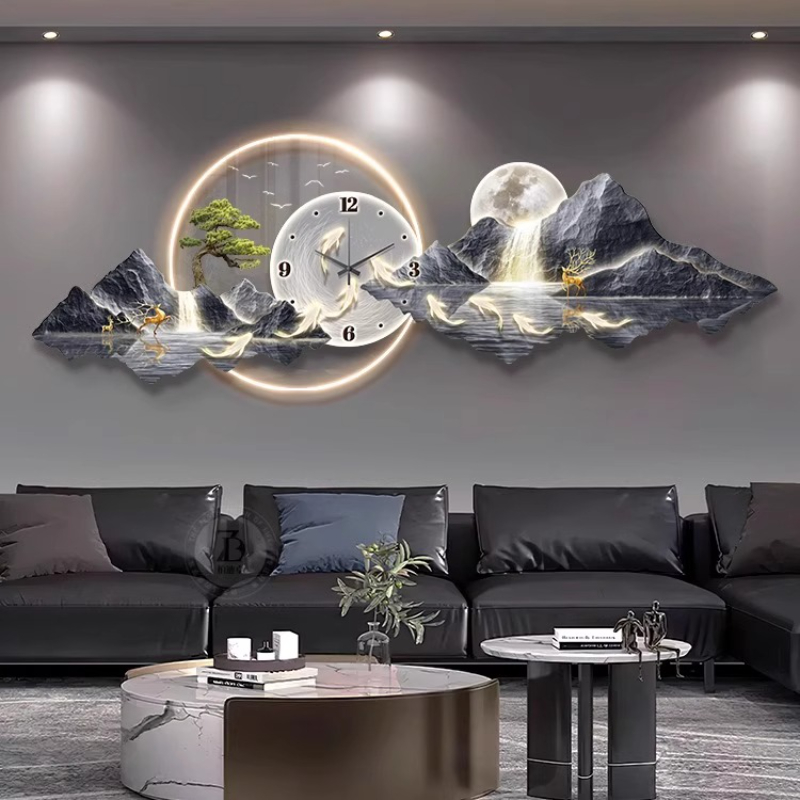 Luxe lichte wandklok woonkamer - Interior Design Kitchen And Living Room recensie en prijs