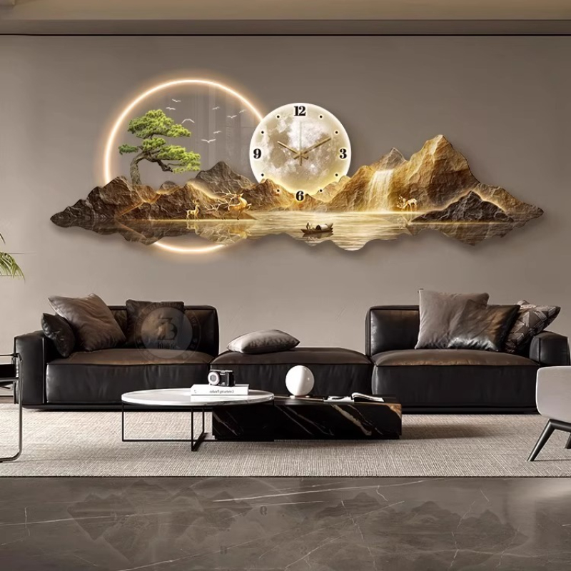 Luxe lichte wandklok woonkamer - Interior Design Kitchen And Living Room recensie en prijs