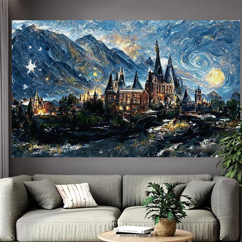 Castle Lake Wandtapijt Fantasi - Interior Design Landscape recensie en prijs