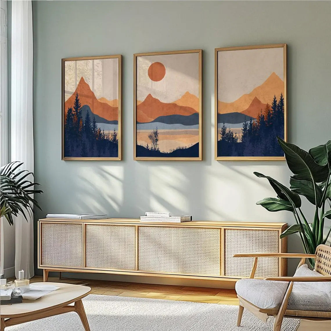 3 stks/set frameloze, terracot - Abstract Canvas Set recensie en prijs