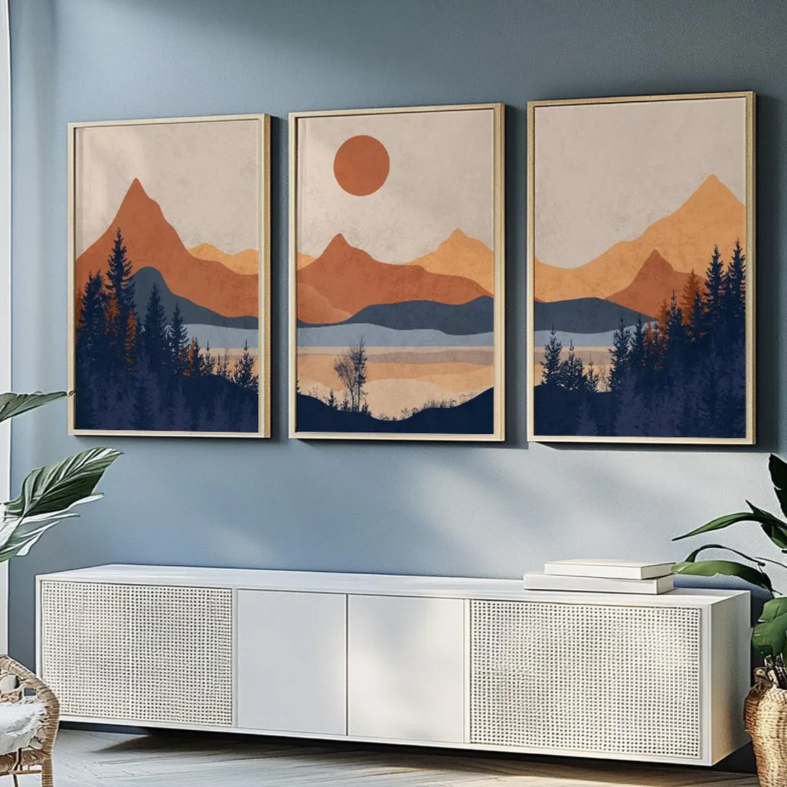 3 stks/set frameloze, terracot - Abstract Canvas Set recensie en prijs