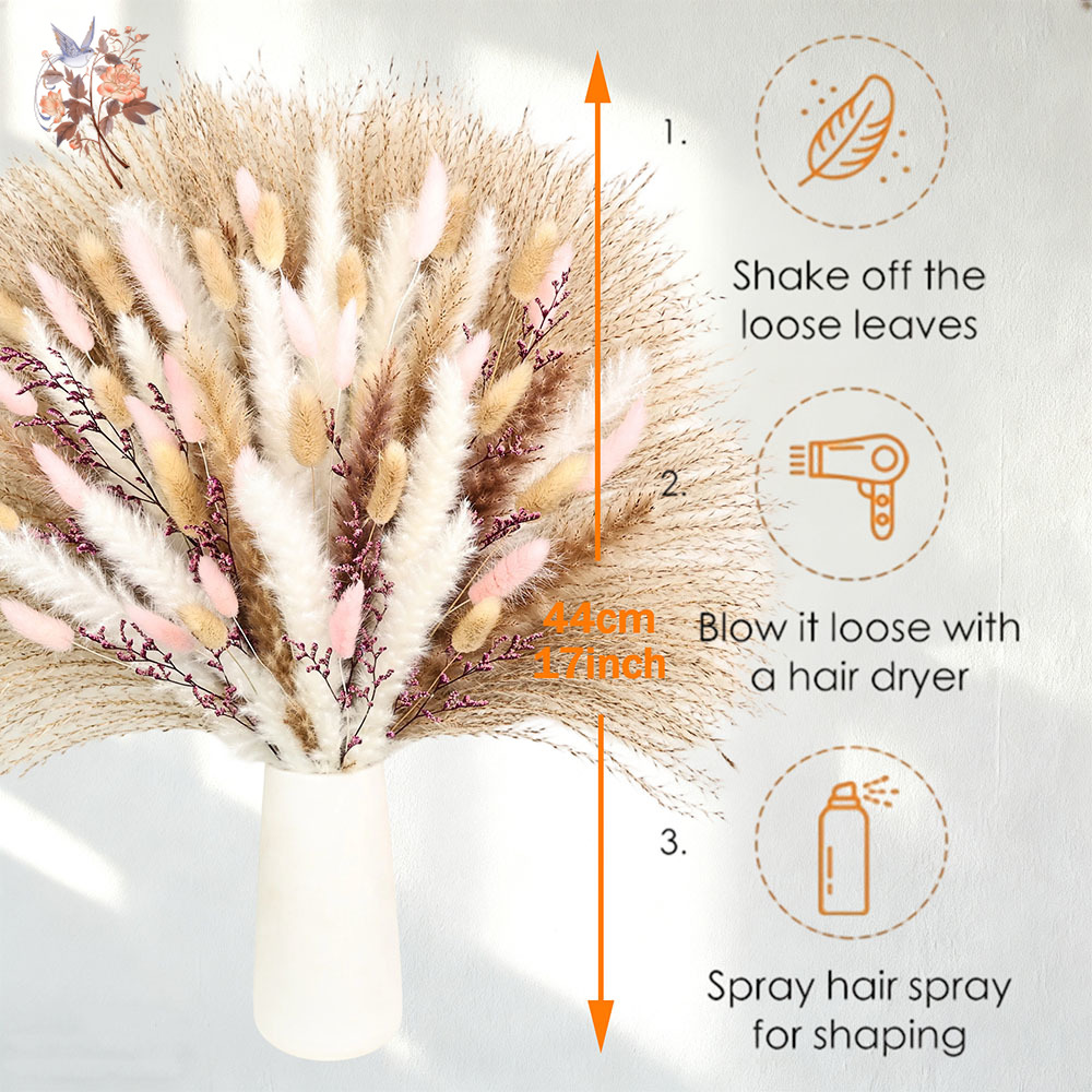 Pluizige Pampas Konijn Staarte - Dried Pampas Bundle recensie en prijs