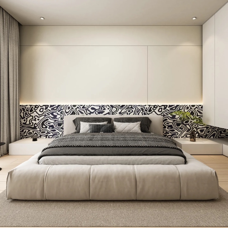 Tech Zwart Wit Grafisch Houtfi - Interior Design White And Wood recensie en prijs