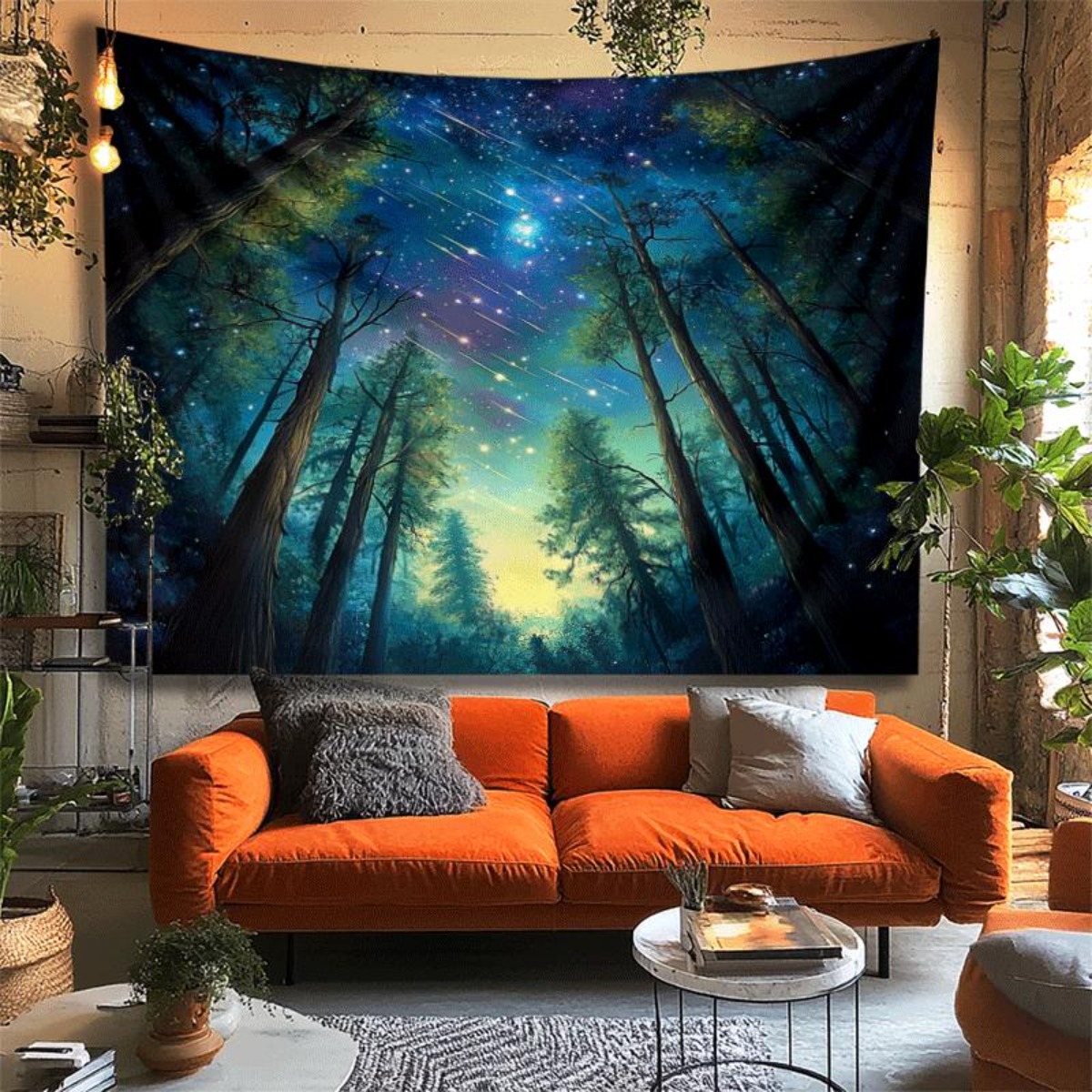 Sterrennacht Bos Hemel Wandtap - Interior Design Landscape recensie en prijs