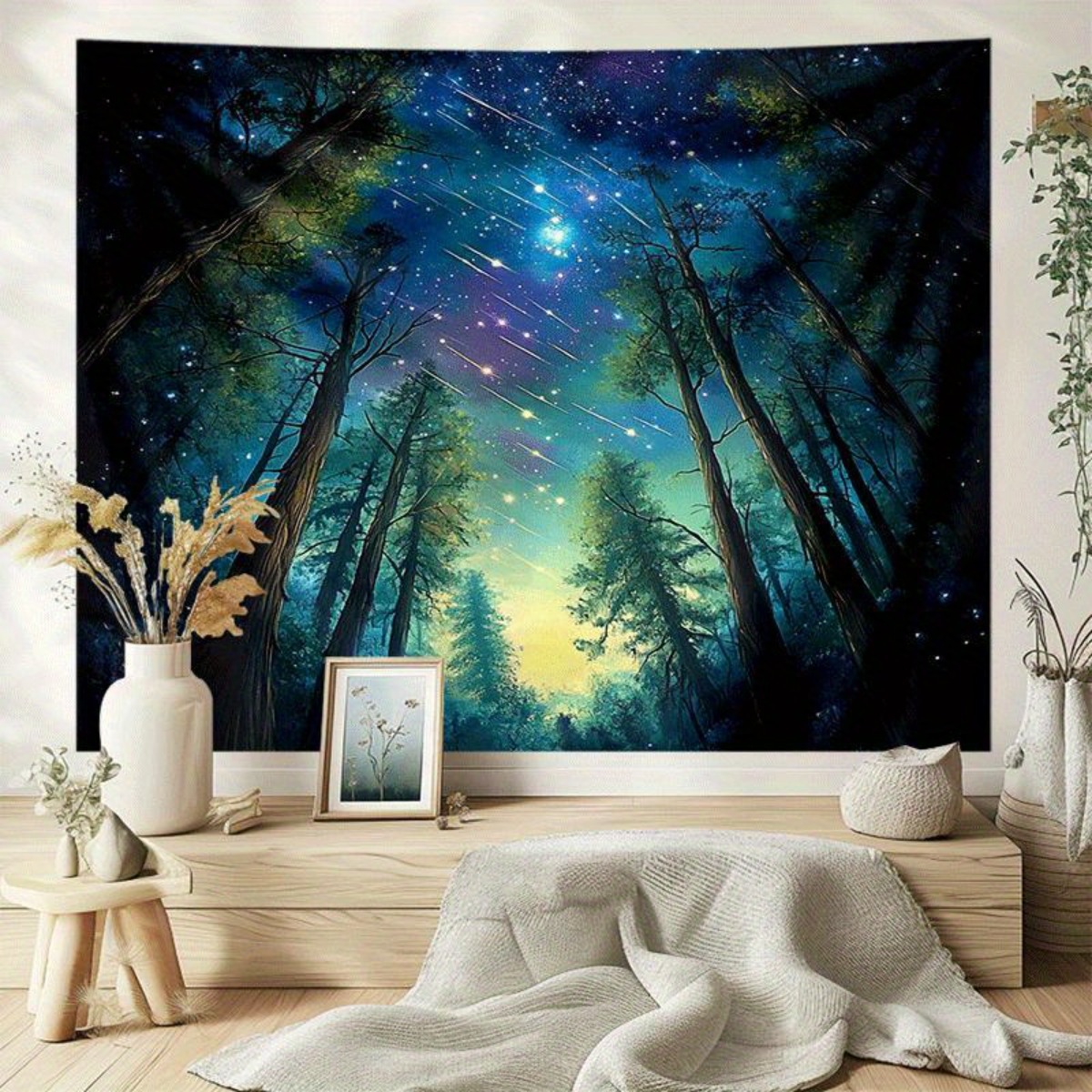 Sterrennacht Bos Hemel Wandtap - Interior Design Landscape recensie en prijs