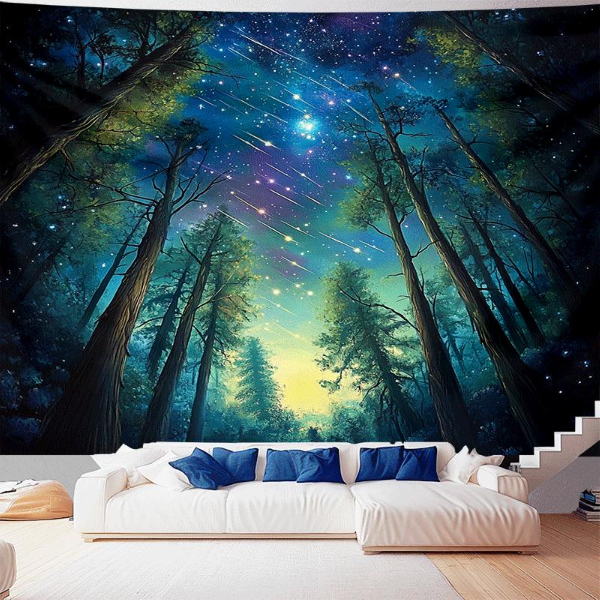 Sterrennacht Bos Hemel Wandtap - Interior Design Landscape recensie en prijs