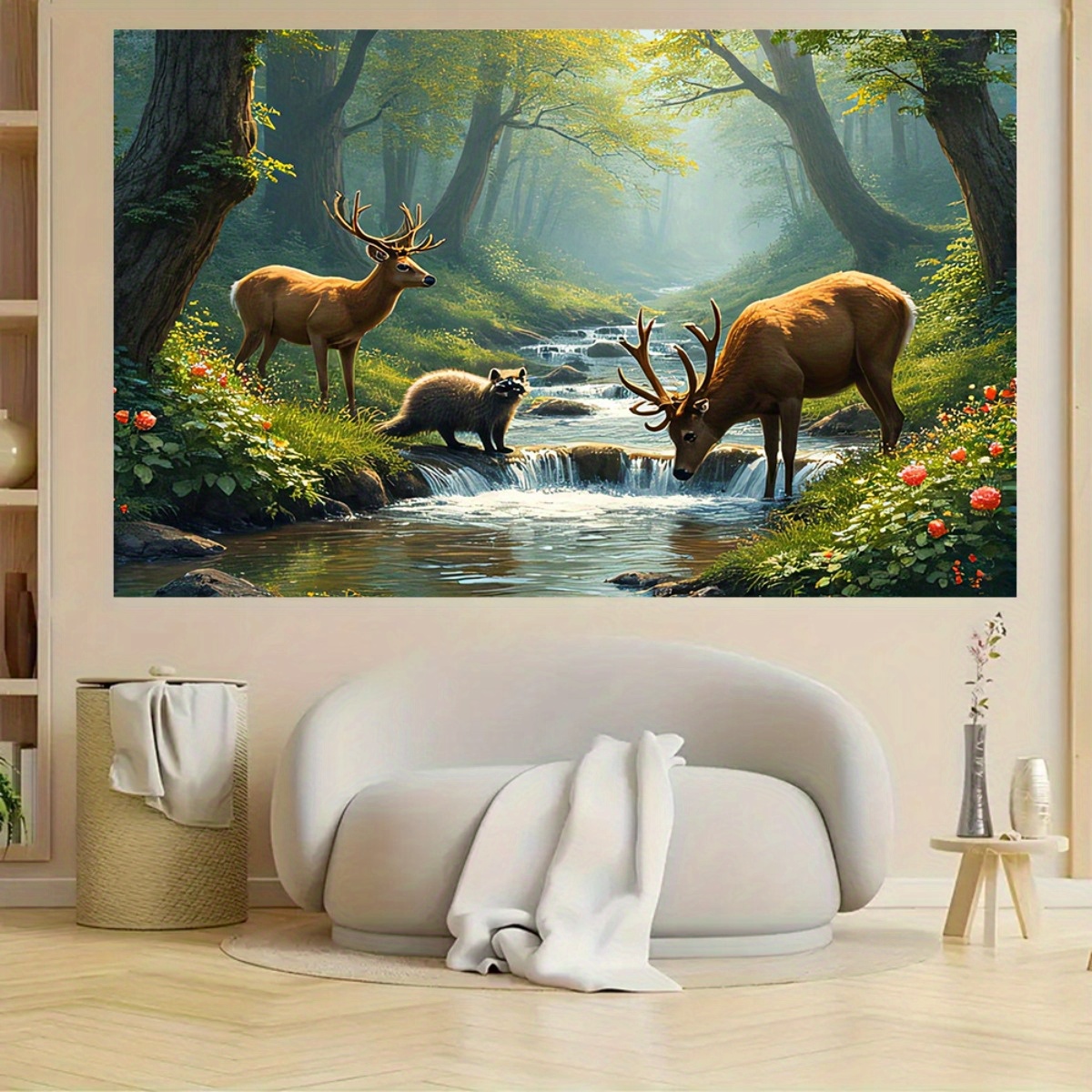 Herten Bosstroom Muurschilderi - Interior Design Landscape recensie en prijs